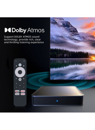 Smart Google TV Box [Google Certification] - Support Install beIN SPORTS APP and Watch the World Cup - Android 12 - 2GB+32GB - 4K HDR + Streaming Devices for TV - Dual-band WiFi - Support Dolby Atmos - Network Set-Top Box -  Streaming Media Players with Google Voice Remote - view 4